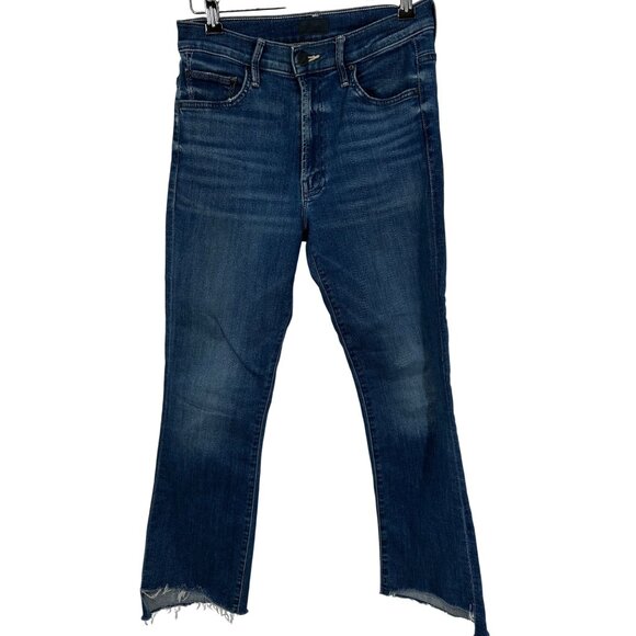 Mother Denim The Insider Crop Step Fray Jeans in WISH ON A STAR SIZE 26